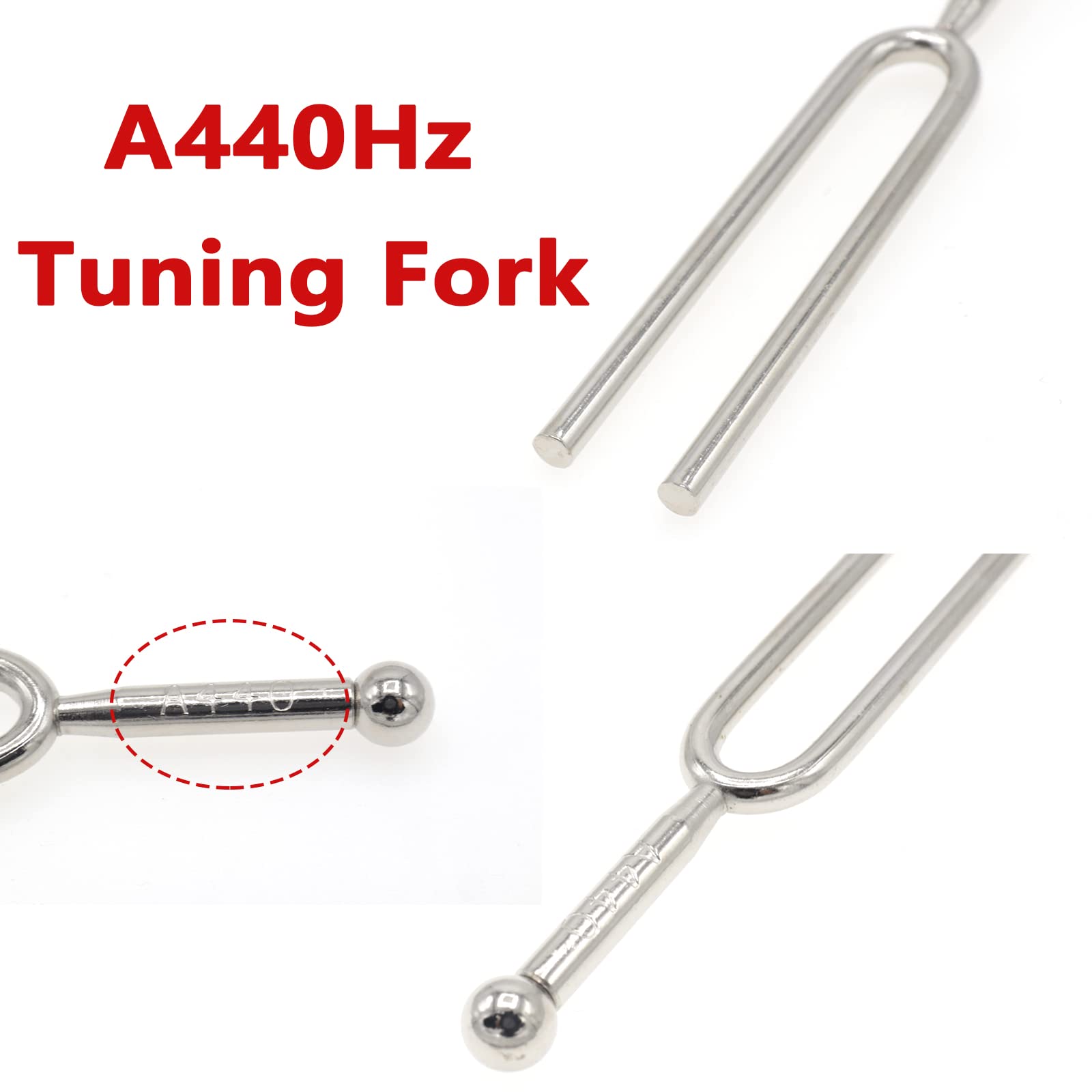 Cheerock 440 Hz Tuning Fork, Standard Tone A Tuning Fork Set, 3Pcs Tuning Forks Tuner Device For Guitar Violin Tuning Tone, Musi